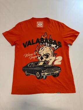 Valabasas Raw Deal Vintage Flame Orange Muscle Car Club T-Shirt